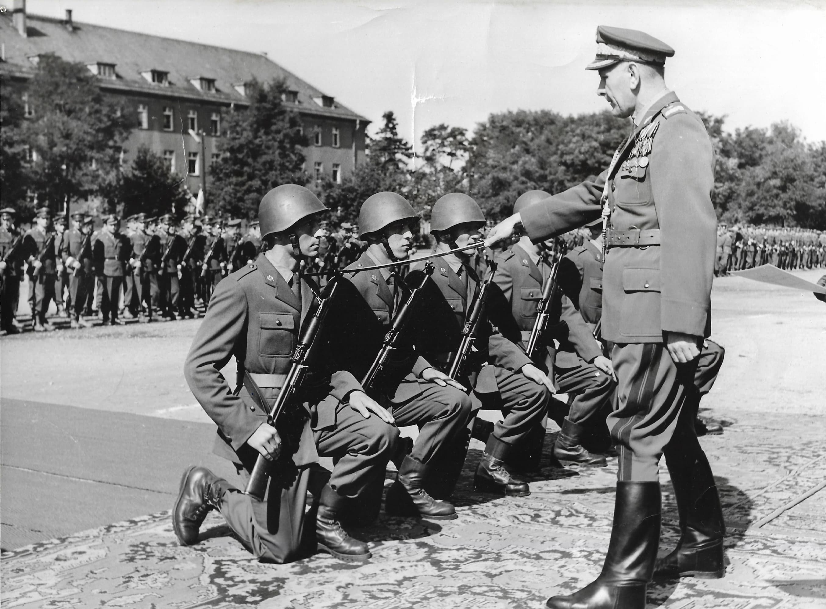 Promotion to the first officer rank (second lieutenant)